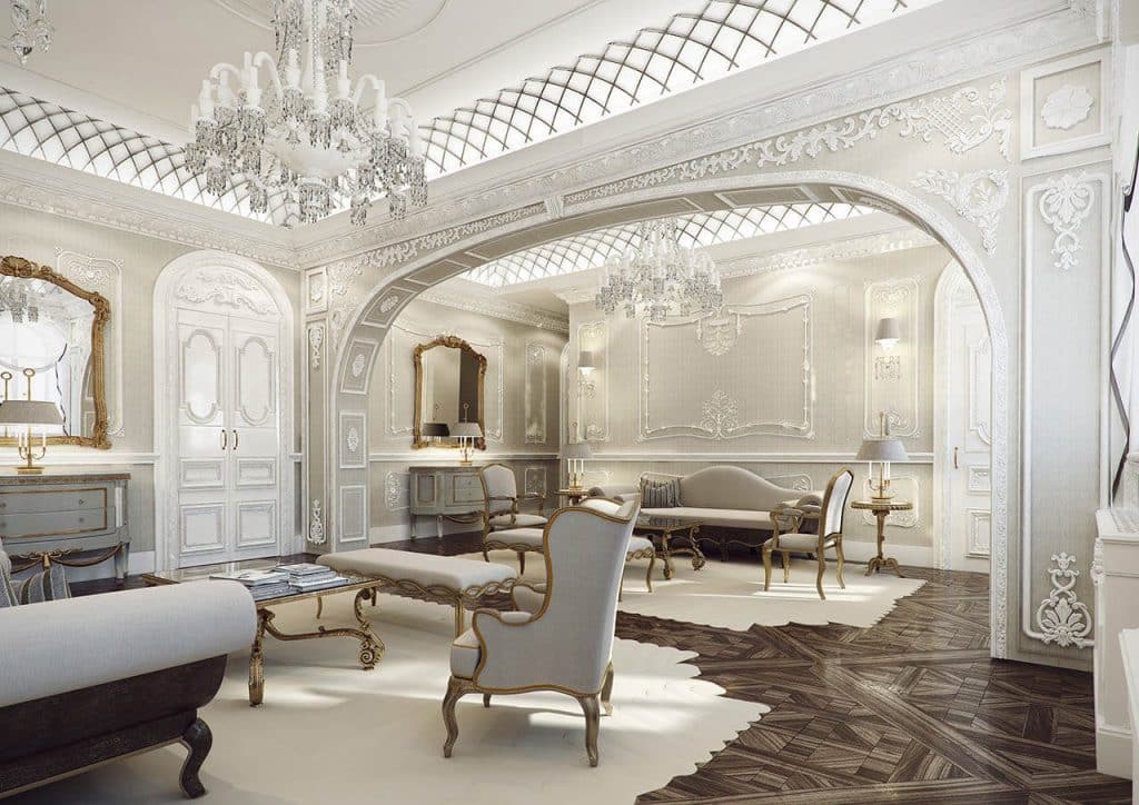 CGI Visuals Rome Luxury Apartment Living Area Architectural Visualization Image