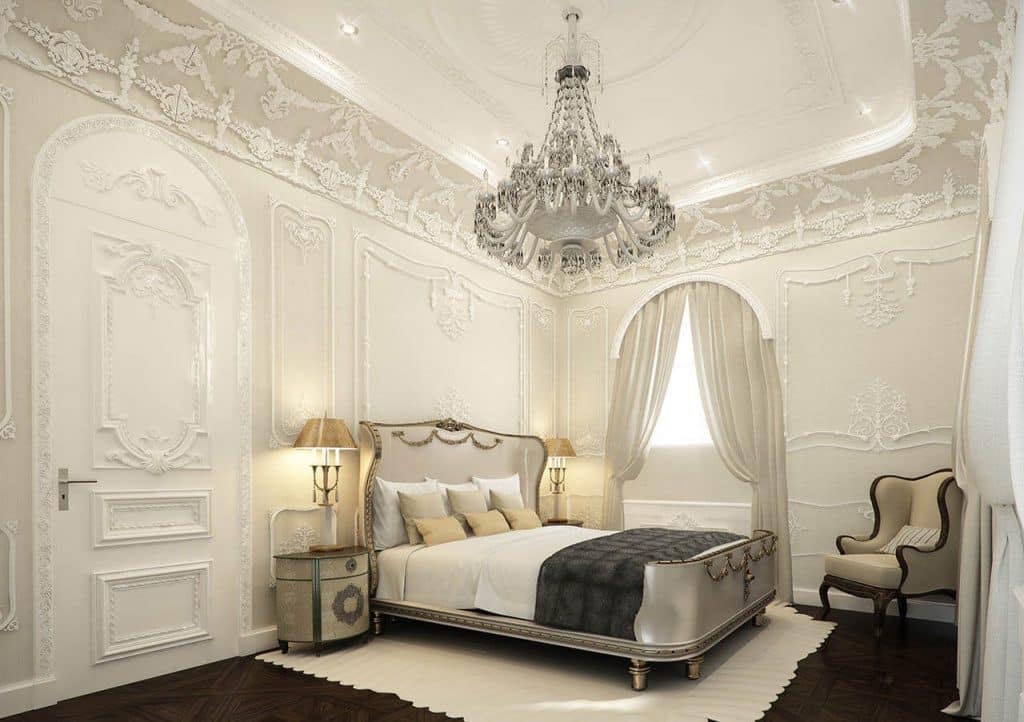 CGI Visuals Rome Luxury Apartment Master Bedroom Architectural Visualization Image