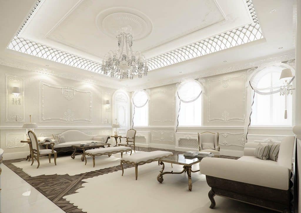CGI Visuals Rome Luxury Apartment Sitting Room Architectural Visualization Image