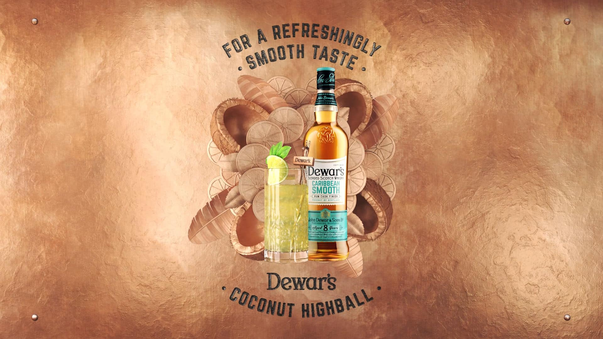 Dewar's Highball Summer Cocktail 3D Animations For Instagram