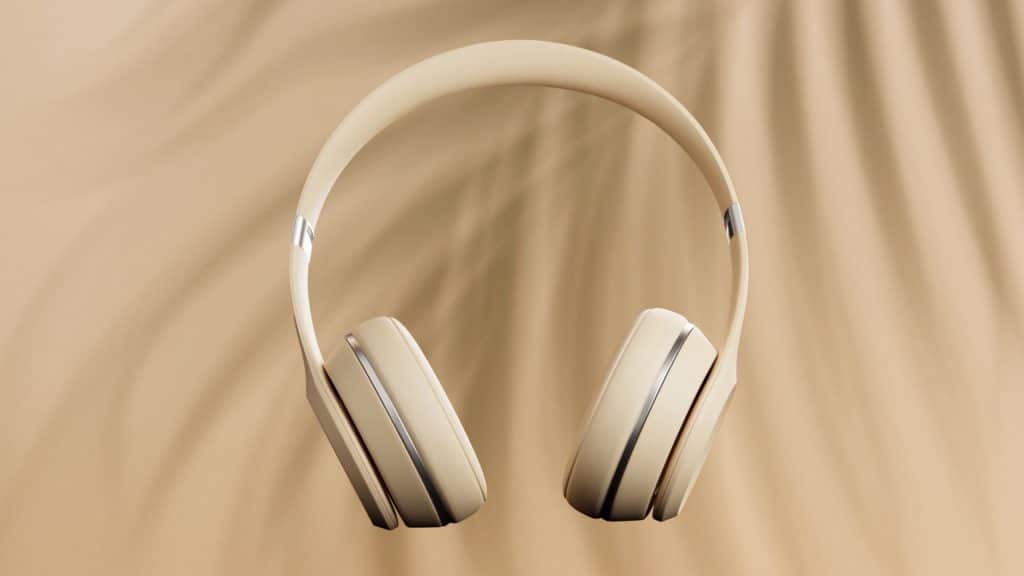 Photo-Real 3D Product Renders Beige Headphones