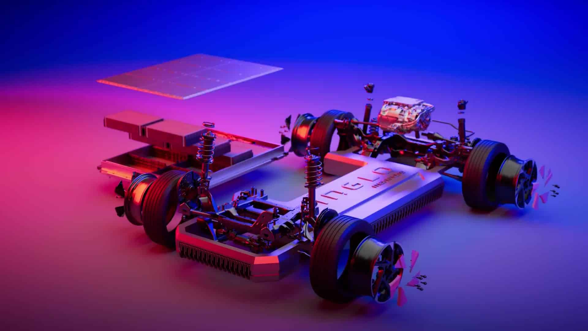 Mahindra Inglo Platform 3D EV Architecture Animation