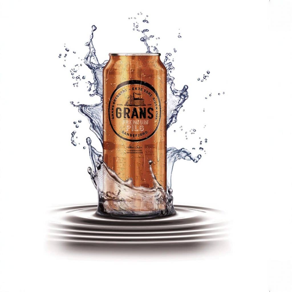 CGI Beer Splash Art Dynamic Beverage Simulation Grans Premium Pils