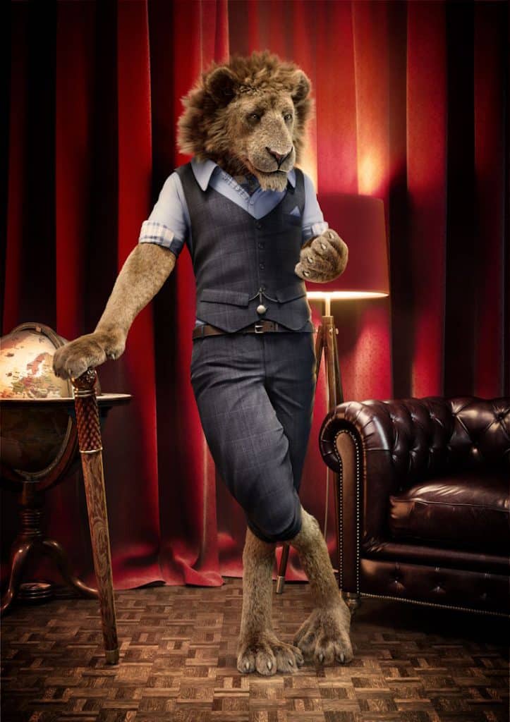 CGI Character Illustration Lion Gentleman Portrait