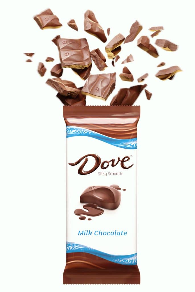 CGI Renders Milk Chocolate Dove 3D Food Illustration