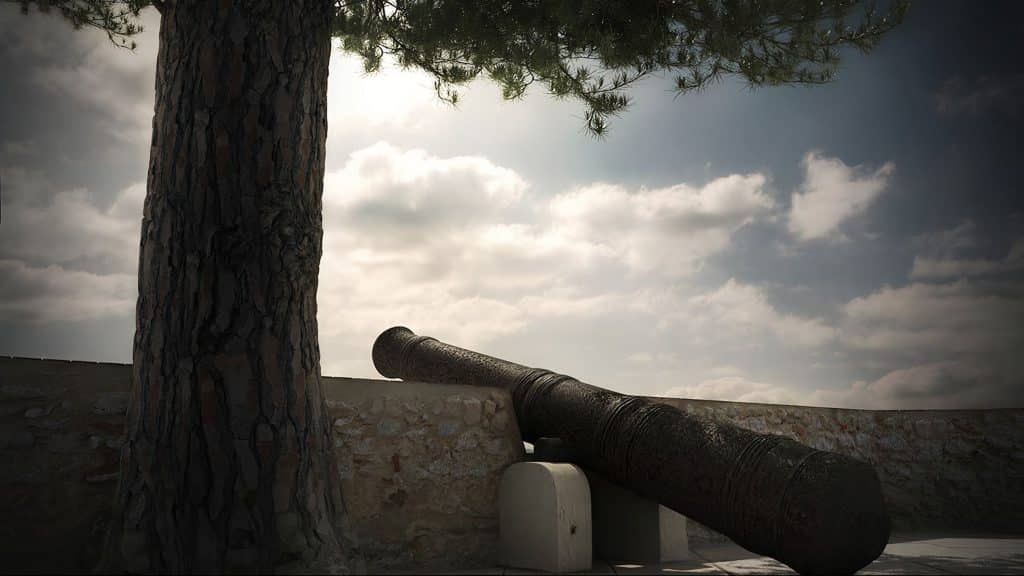 CGI Visuals Historical Portugal Cannon Scene