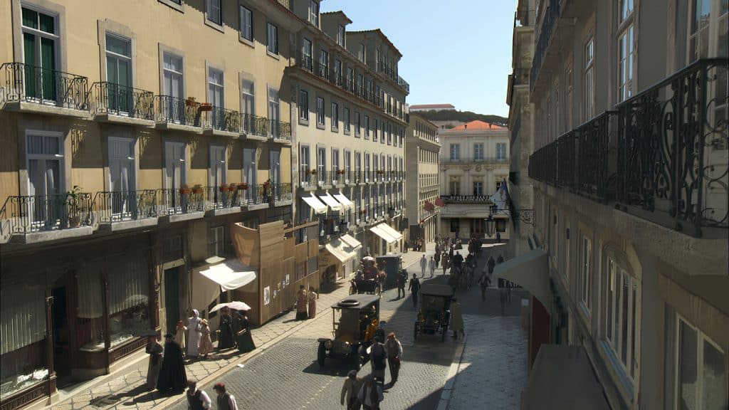 CGI Visuals Historical Portugal Street Scene