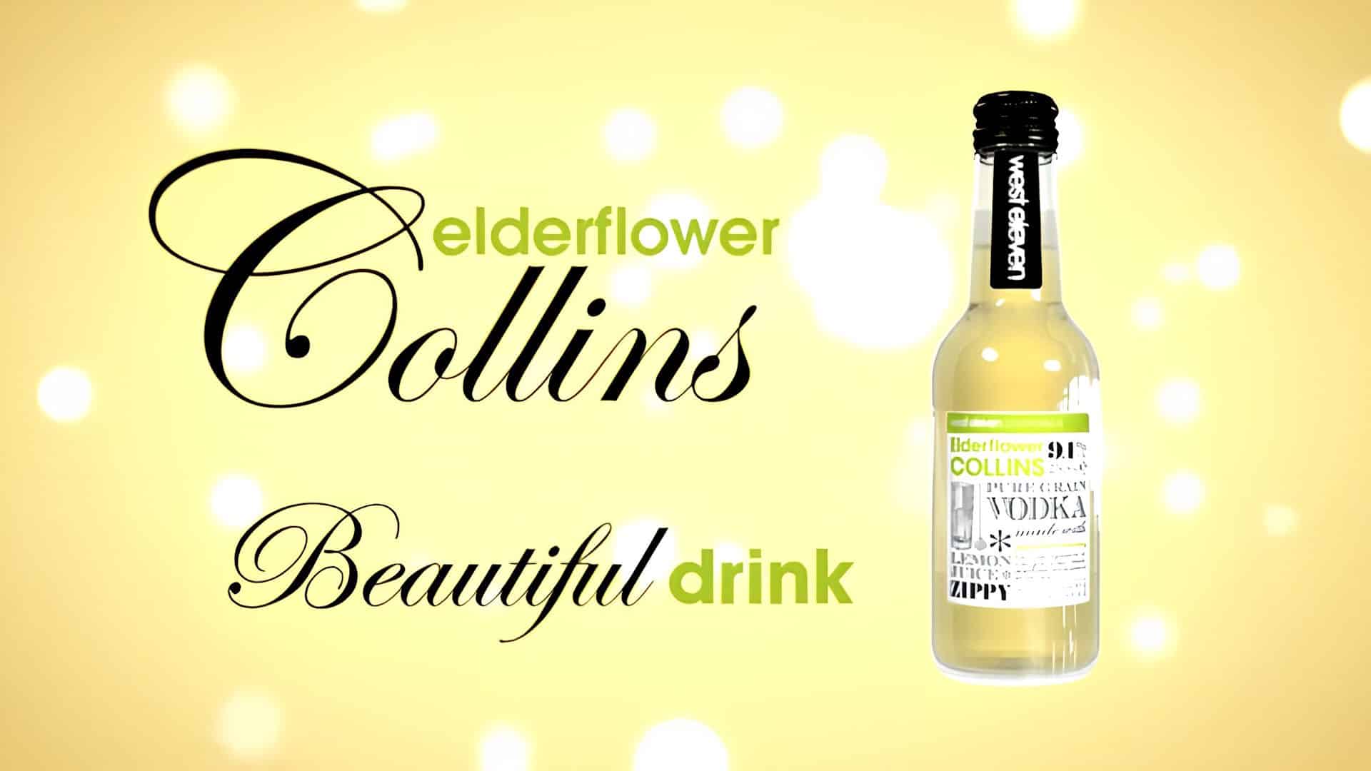 Collins Elderflower Bottle Animation - Motion Graphics Cocktail Ad