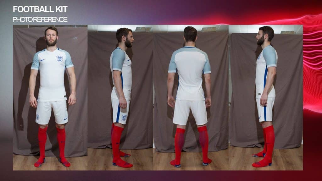 Nike England Football Kit CGI Illustration Photo Reference