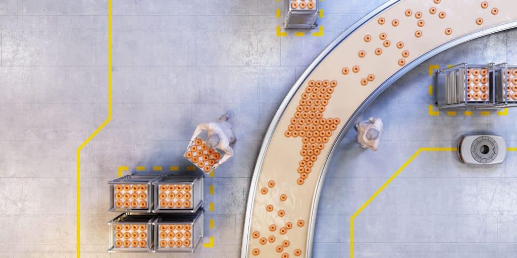 Produce More For Every Amp - Donut Conveyor Belt Electrification Solutions CGI Visual