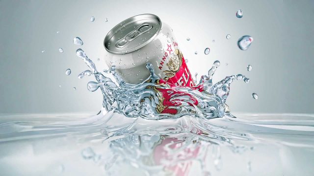 CGI Beer Splash Art Dynamic Beverage Simulation