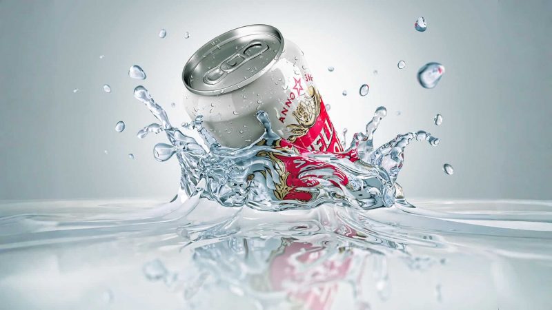 CGI Beer Splash Art Dynamic Beverage Simulation