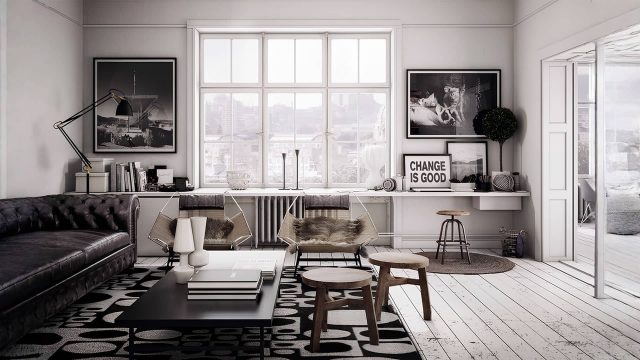 CGI Visual Contemporary Living Space