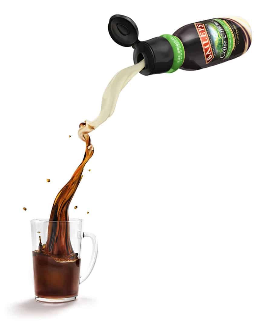 Dynamic CGI Coffee Creamer Liquid Motion Render