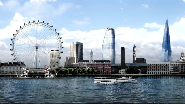 London Thames Panorama-Ultra‑Wide DOOH Animation