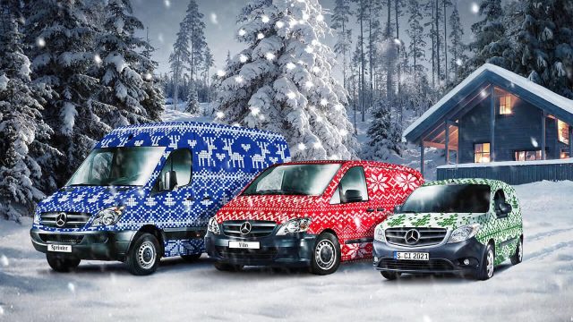 Mercedes Commercial Vehicles Christmas Automotive Retouching Image